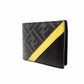 FENDI Diagonal Bifold Wallet Leather/PVC Black Men's