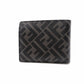 FENDI Diagonal Bifold Wallet Leather/PVC Black Men's