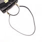 Salvatore Ferragamo Gancini Handbag, Patent Leather, Black, 2-Way, Gold Hardware