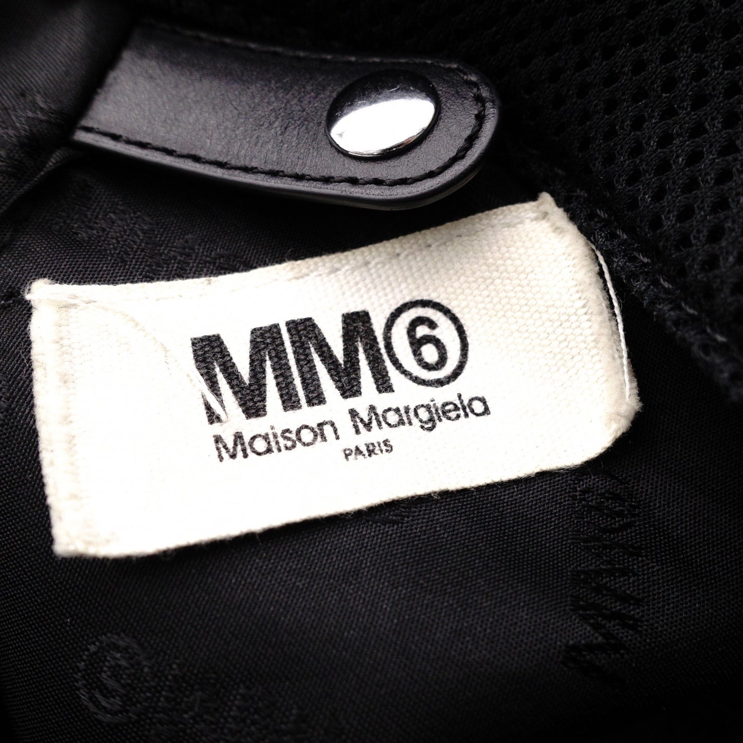 MM6 Maison Margiela Japanese Mesh Tote Bag, Polyester, Black