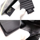 FENDI Diagonal Bifold Wallet Leather/PVC Black Men's