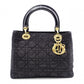 Christian Dior Lady Dior Handbag, Nylon, Black, 2-Way