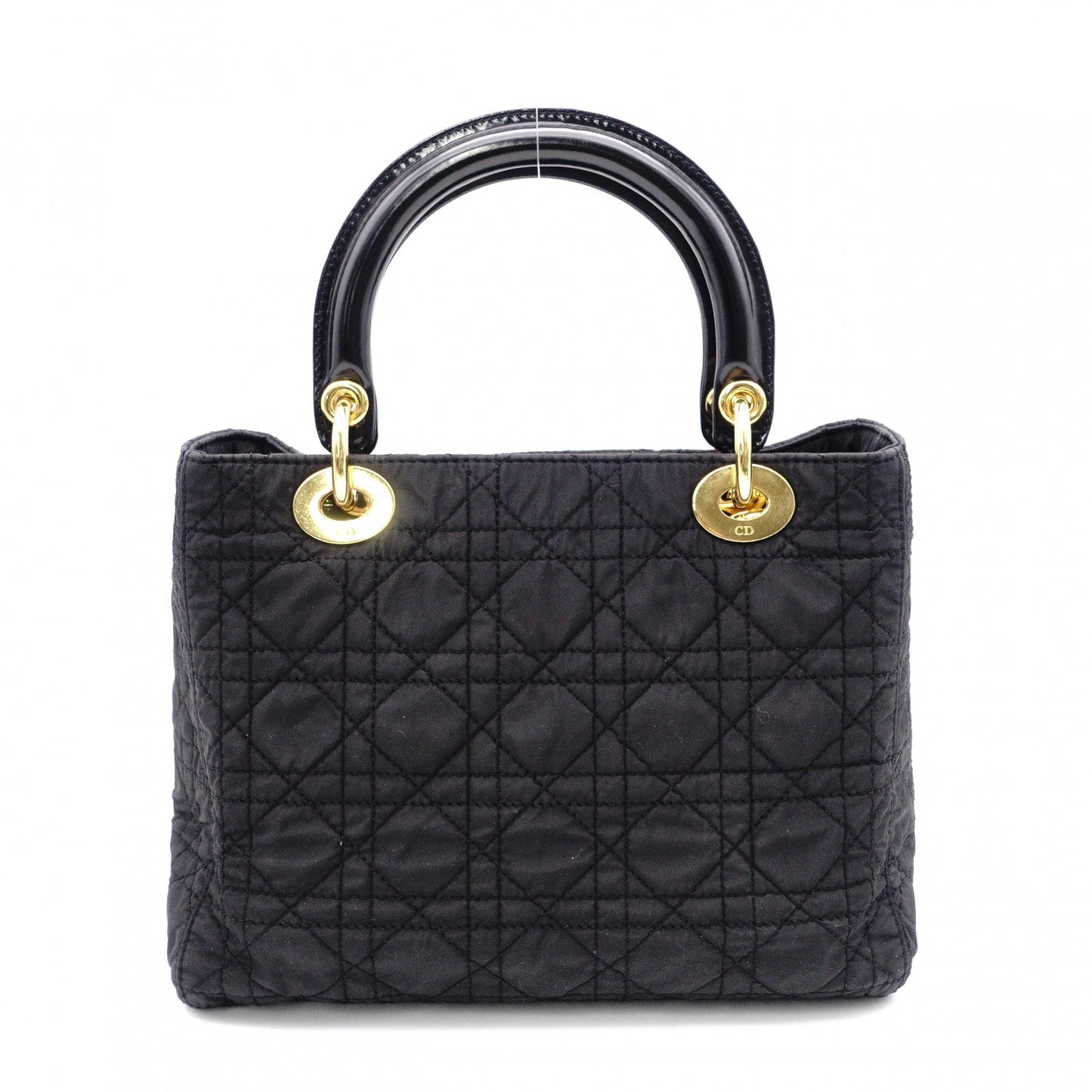 Christian Dior Lady Dior Handbag, Nylon, Black, 2-Way