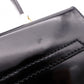 Salvatore Ferragamo Gancini Handbag, Patent Leather, Black, 2-Way, Gold Hardware