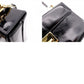 Salvatore Ferragamo Gancini Handbag, Patent Leather, Black, 2-Way, Gold Hardware