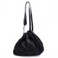 Christian Dior Drawstring Macro Cannage Shoulder Bag, Nylon, Black