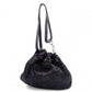 Christian Dior Drawstring Macro Cannage Shoulder Bag, Nylon, Black