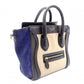 CELINE Luggage Nano Handbag, Leather, Beige, Navy, Black, 2-Way