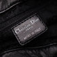 Christian Dior Drawstring Macro Cannage Shoulder Bag, Nylon, Black