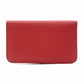 HERMES Dogon Long Wallet Leather Red Wallet □L Stamped
