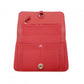 HERMES Dogon Long Wallet Leather Red Wallet □L Stamped