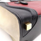 CELINE Luggage Micro Handbag, Leather, Beige and Red Tote Bag