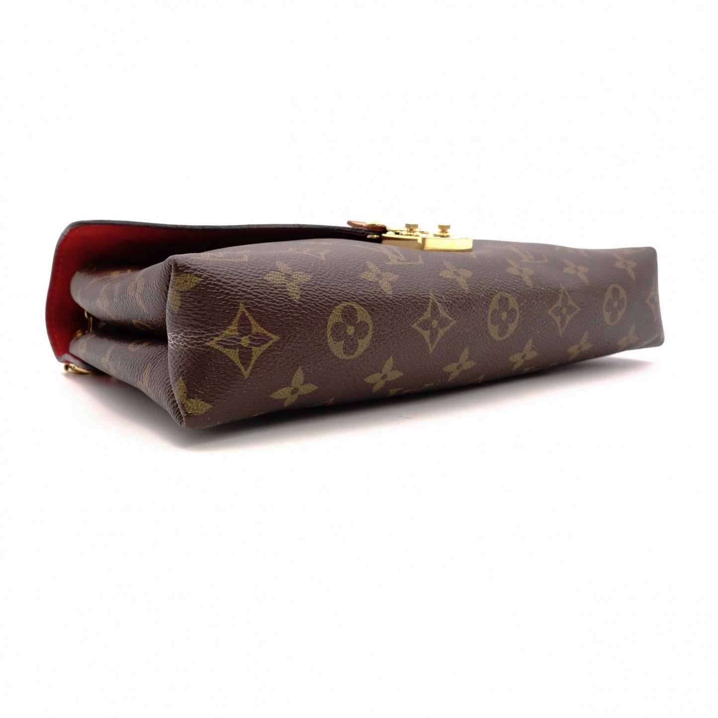 Louis Vuitton Parthé Monogram Canvas Shoulder Bag Brown × Red