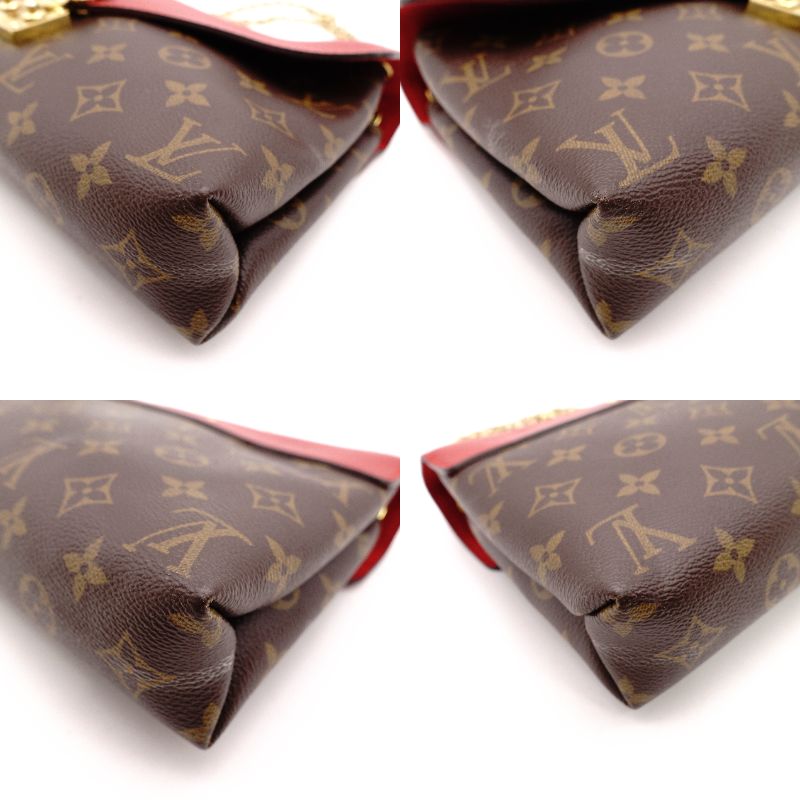 Louis Vuitton Parthé Monogram Canvas Shoulder Bag Brown × Red