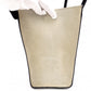 CELINE Luggage Micro Handbag, Leather, Beige and Red Tote Bag