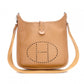 HERMES Evelyn PM Shoulder Bag, Leather, Brown, Gold, Crossbody, □K Stamped