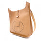 HERMES Evelyn PM Shoulder Bag, Leather, Brown, Gold, Crossbody, □K Stamped
