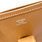 HERMES Evelyn PM Shoulder Bag, Leather, Brown, Gold, Crossbody, □K Stamped