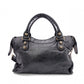 BALENCIAGA Giant City Handbag, Leather, Black, 2-Way, Gold Hardware, Crossbody