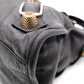 BALENCIAGA Giant City Handbag, Leather, Black, 2-Way, Gold Hardware, Crossbody