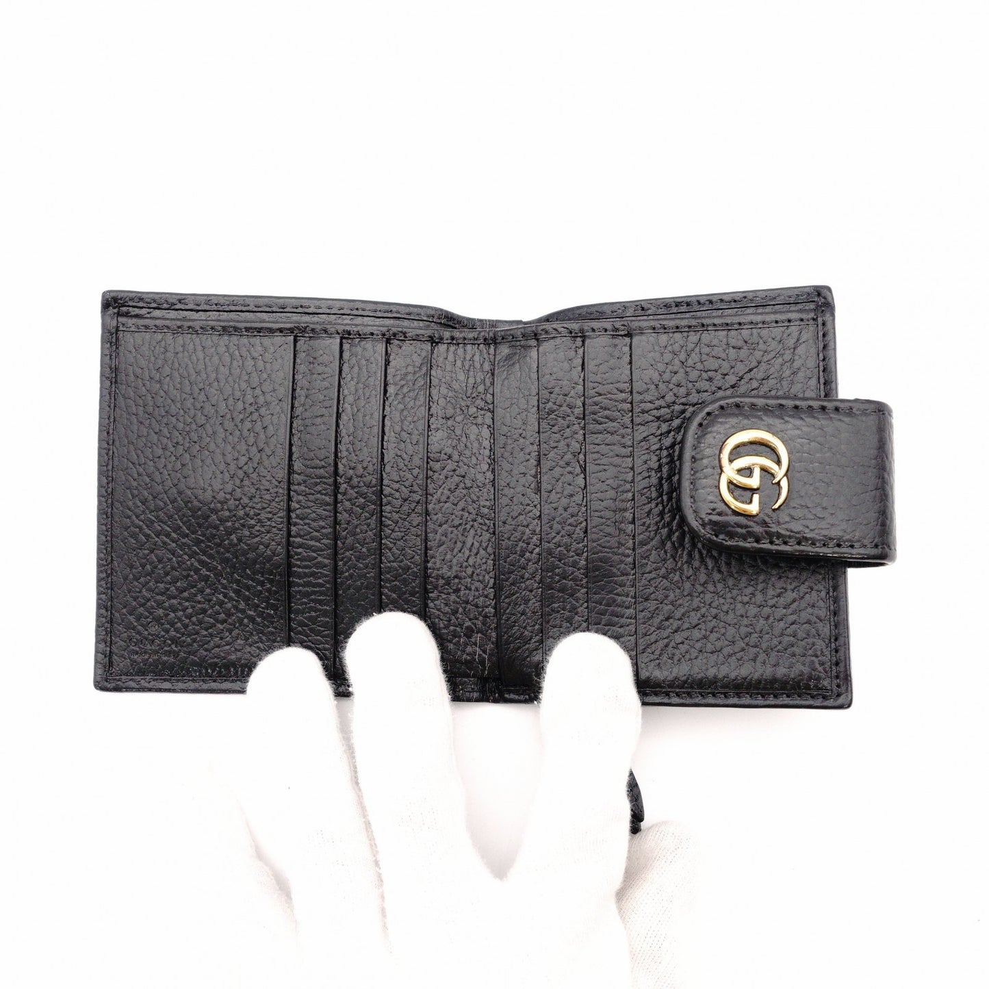 GUCCI Marmont Bifold Wallet Leather Wallet Black