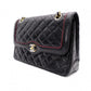 CHANEL Classic W-Flap Matelassé Shoulder Bag, Leather, Black, Vintage Lambskin