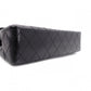 CHANEL Classic W-Flap Matelassé Shoulder Bag, Leather, Black, Vintage Lambskin