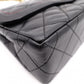 CHANEL Classic W-Flap Matelassé Shoulder Bag, Leather, Black, Vintage Lambskin