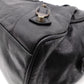 BALENCIAGA The City Handbag, Leather, Black, 2-Way Crossbody