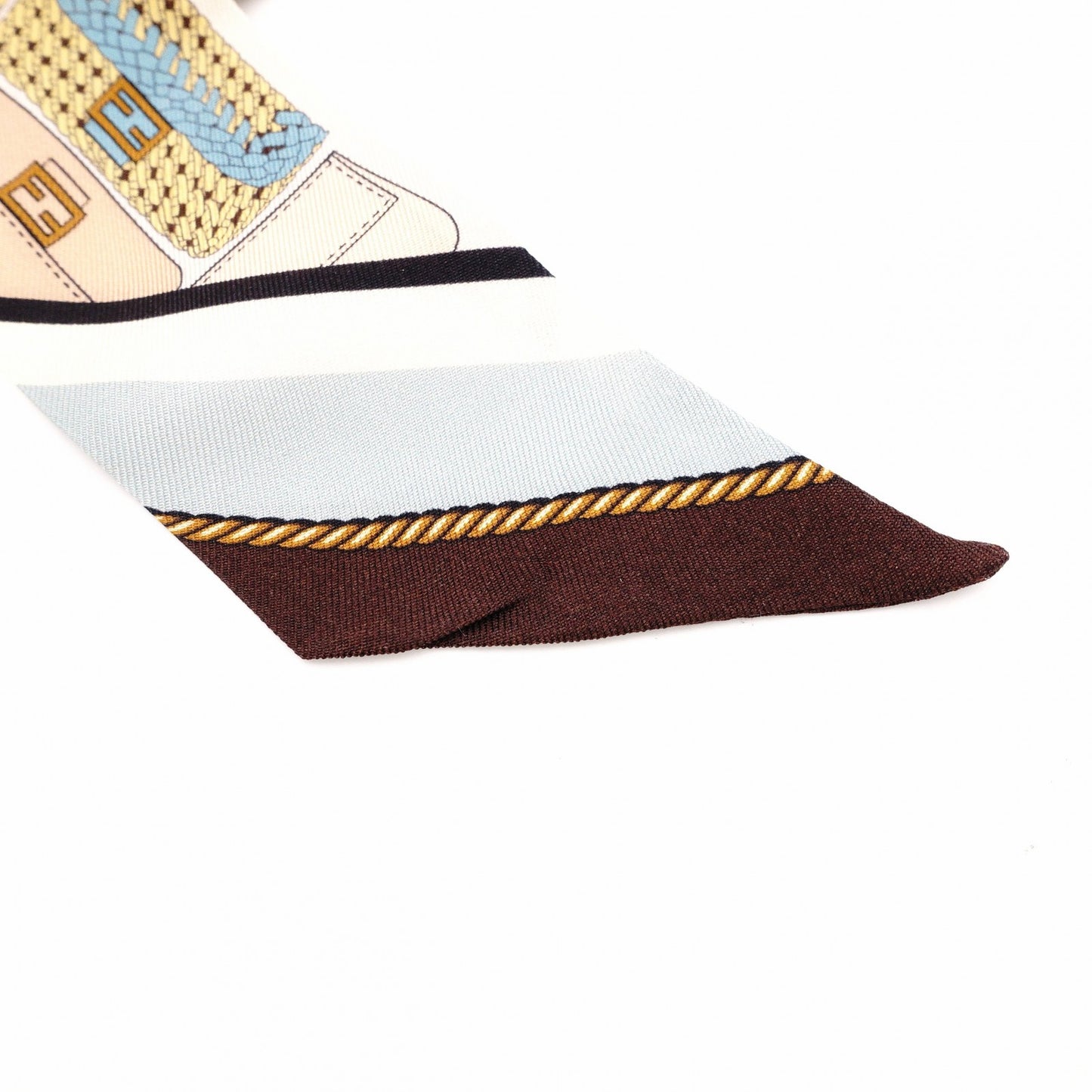 FENDI Silk Scarf Beige Twilly