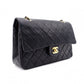 CHANEL Classic W-Flap Matelassé Shoulder Bag, Leather, Black with Gold Hardware