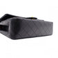 CHANEL Classic W-Flap Matelassé Shoulder Bag, Leather, Black with Gold Hardware