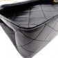 CHANEL Classic W-Flap Matelassé Shoulder Bag, Leather, Black with Gold Hardware