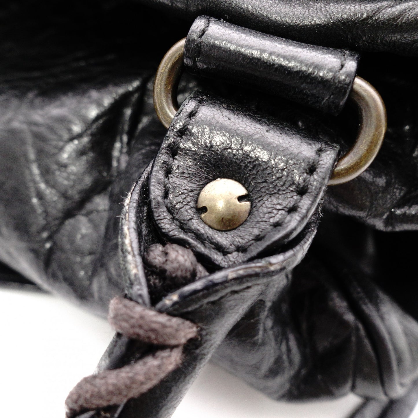 BALENCIAGA The City Handbag, Leather, Black, 2-Way Crossbody