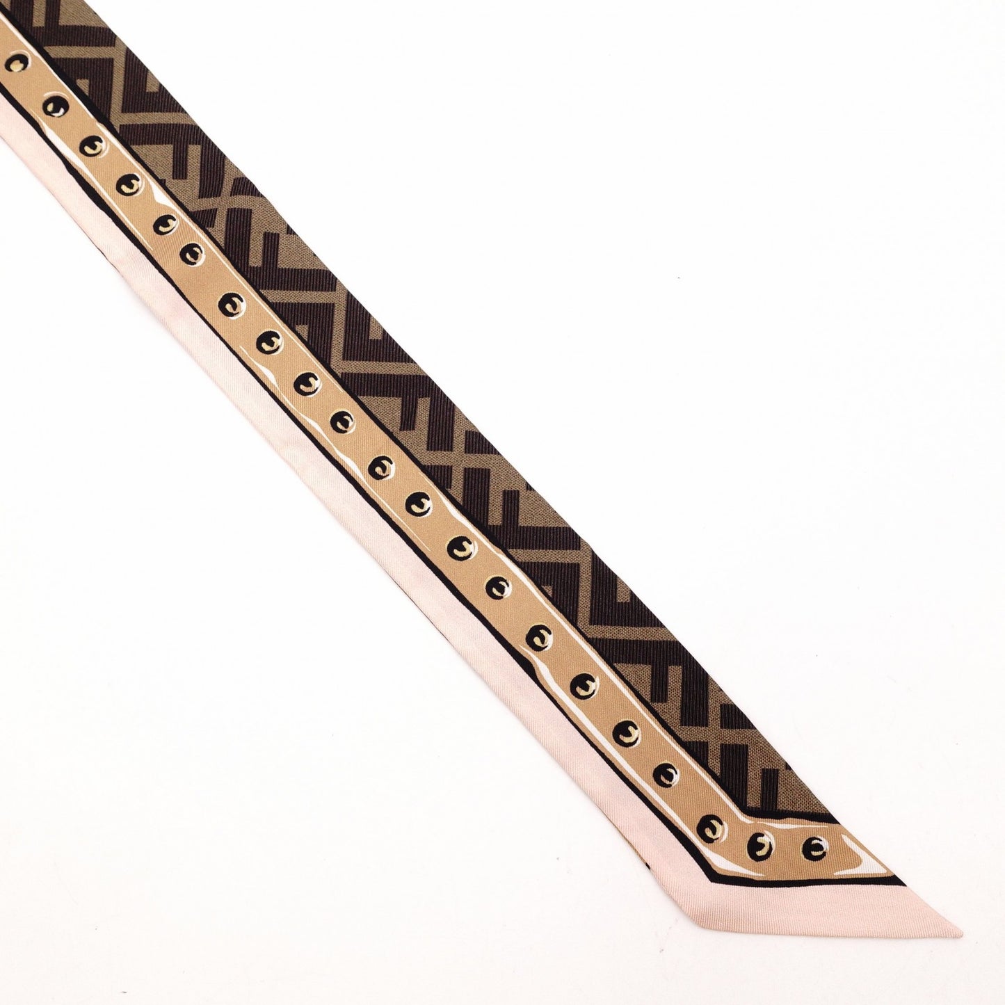 FENDI Silk Scarf in Brown Twilly