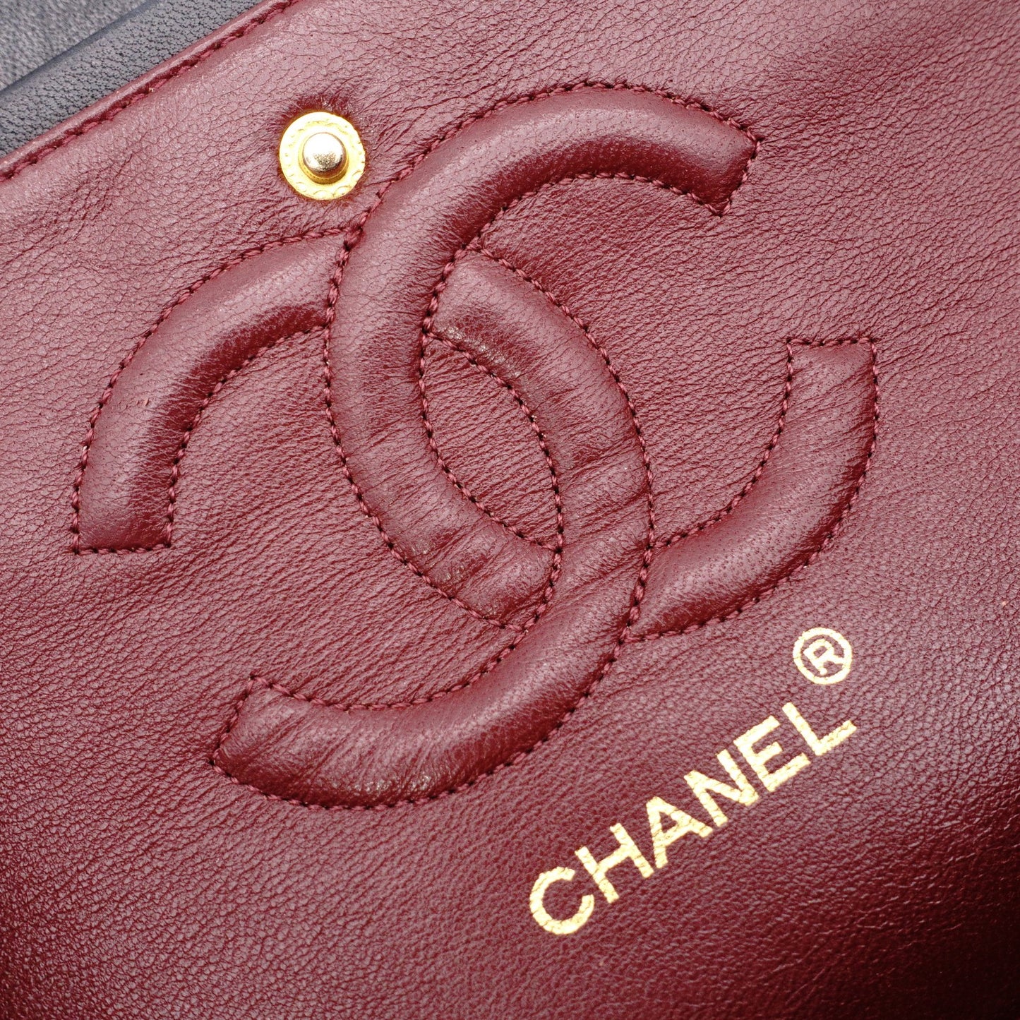 CHANEL Classic W-Flap Matelassé Shoulder Bag, Leather, Black with Gold Hardware