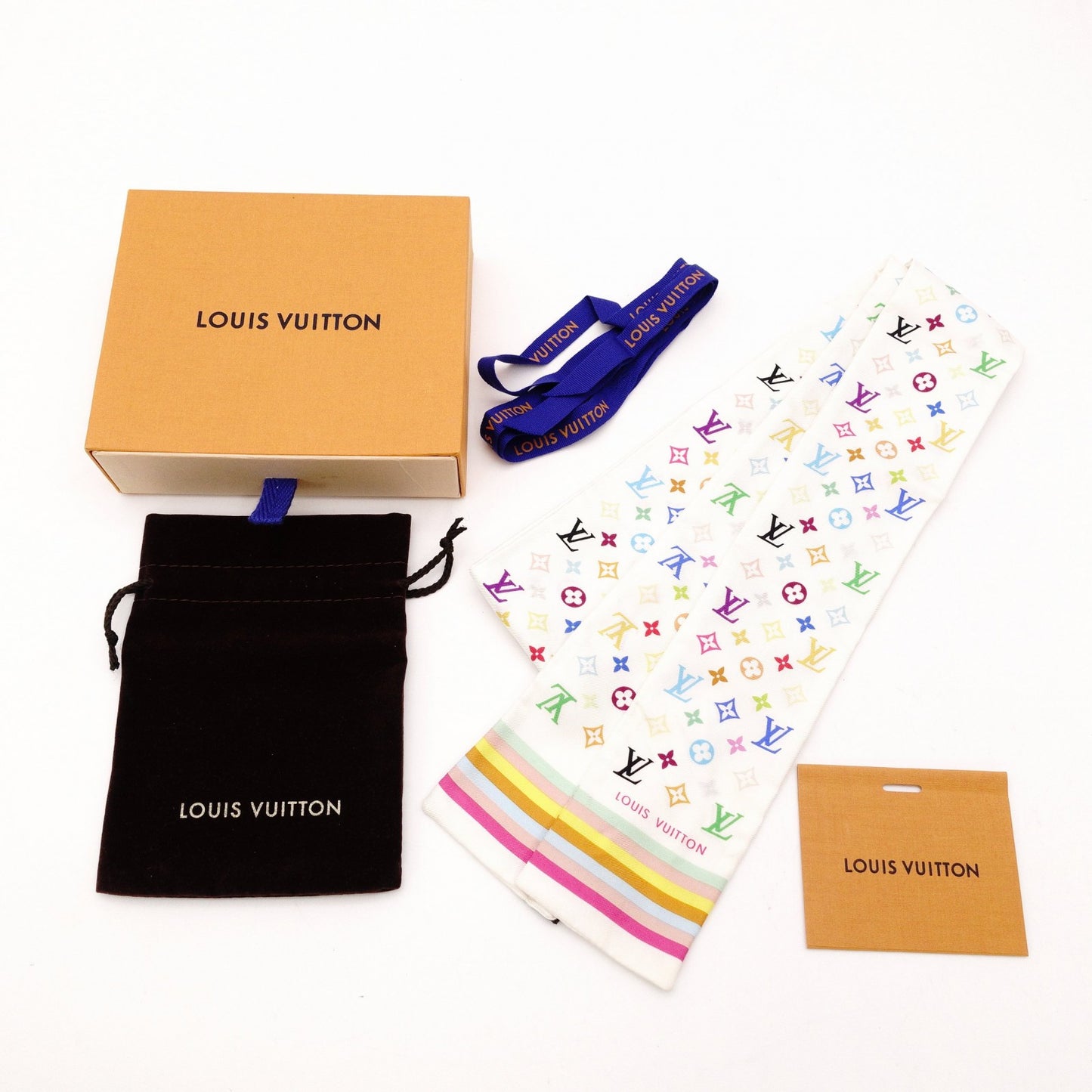 LOUIS VUITTON Bandou Scarf Multicolor Twilly