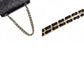 CHANEL Classic W-Flap Matelassé Shoulder Bag, Leather, Black with Gold Hardware