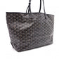 GOYARD Saint Louis PM Tote Bag, PVC and Leather, Black, Shoulder Bag, A4 Size