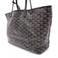 GOYARD Saint Louis PM Tote Bag, PVC and Leather, Black, Shoulder Bag, A4 Size