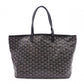 GOYARD Saint Louis PM Tote Bag, PVC and Leather, Black, Shoulder Bag, A4 Size