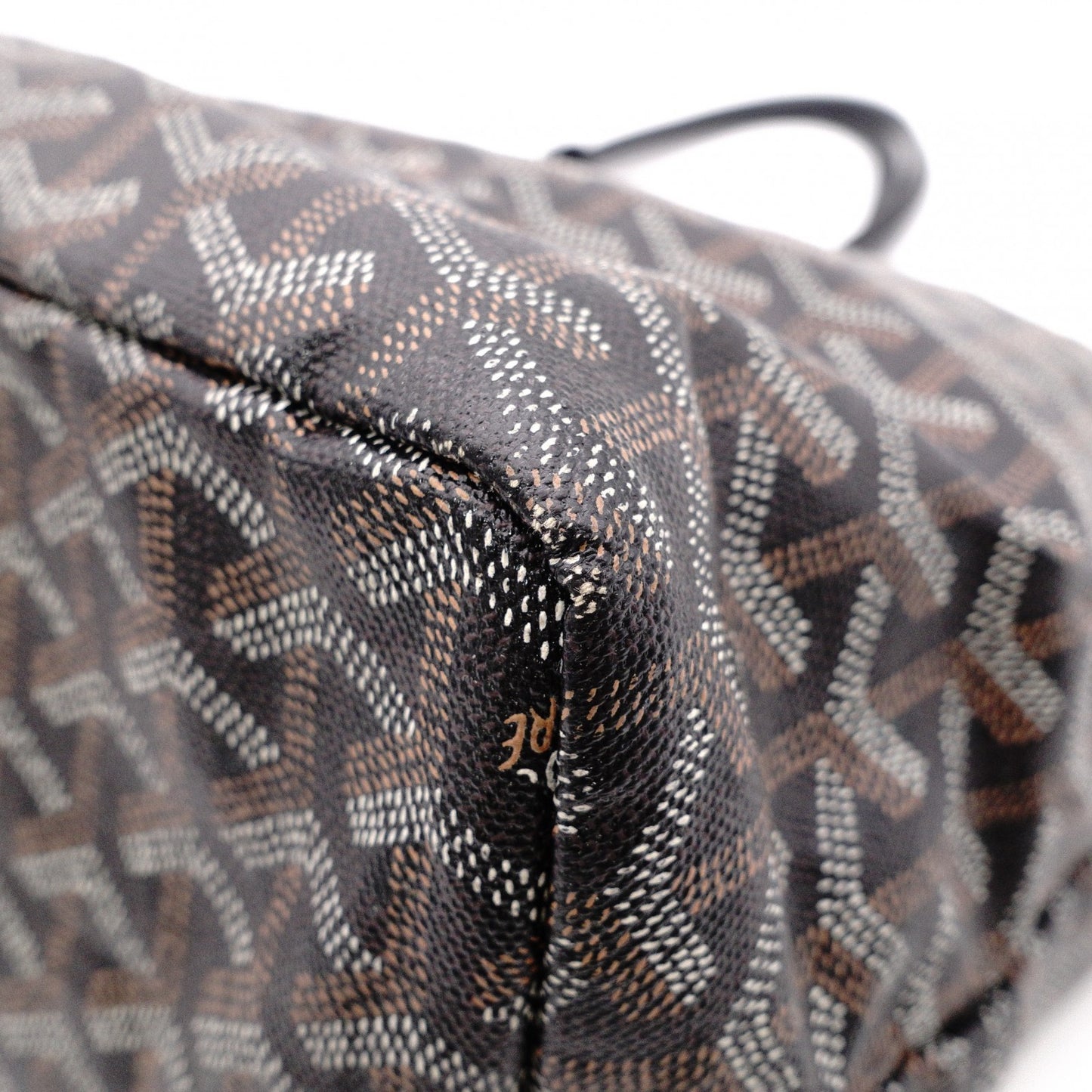 GOYARD Saint Louis PM Tote Bag, PVC and Leather, Black, Shoulder Bag, A4 Size