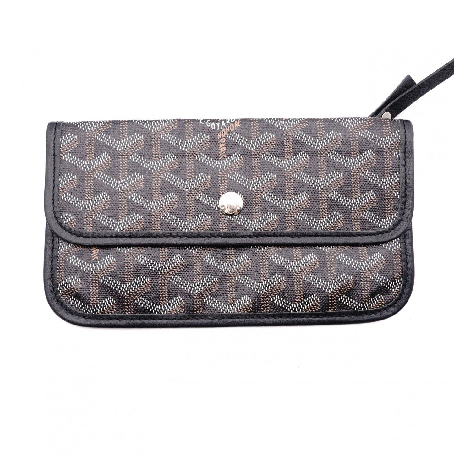GOYARD Saint Louis PM Tote Bag, PVC and Leather, Black, Shoulder Bag, A4 Size