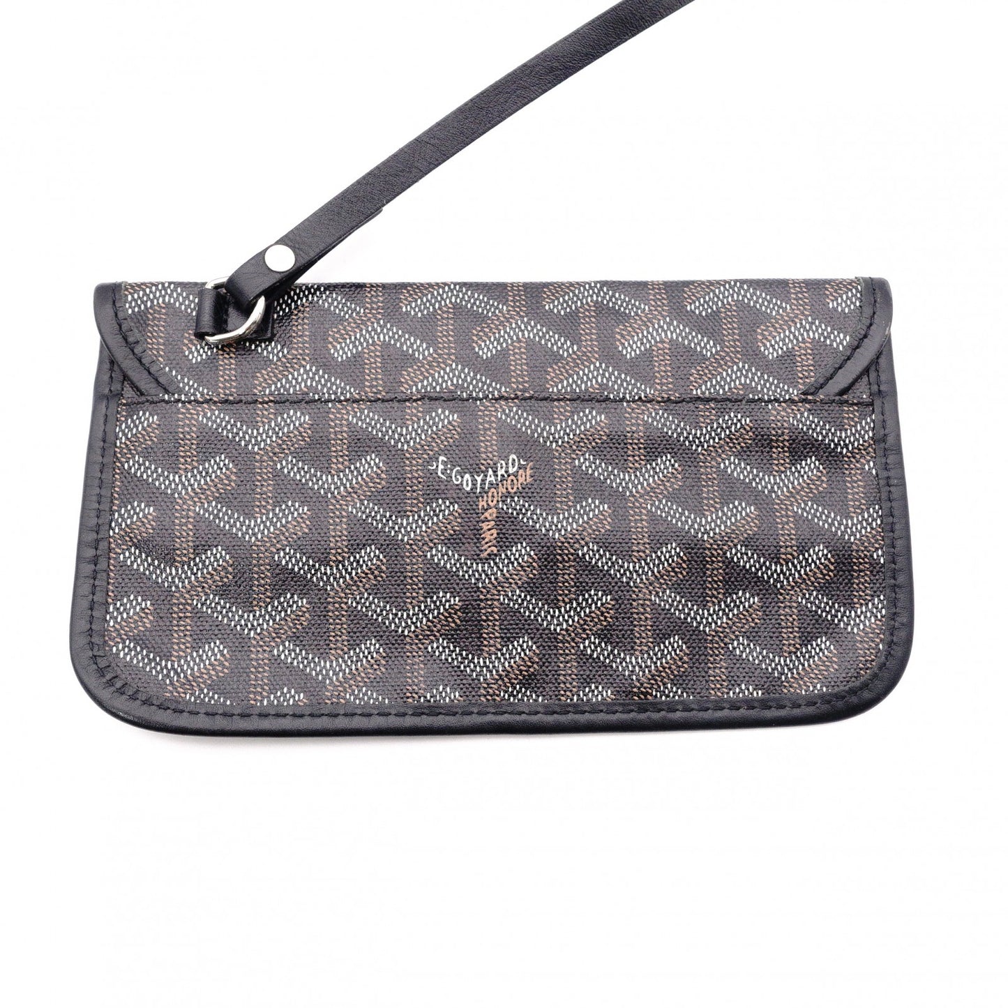 GOYARD Saint Louis PM Tote Bag, PVC and Leather, Black, Shoulder Bag, A4 Size