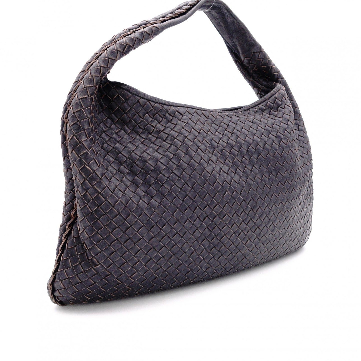 BOTTEGAVENETA Intrecciato Shoulder Bag, Leather, Purple