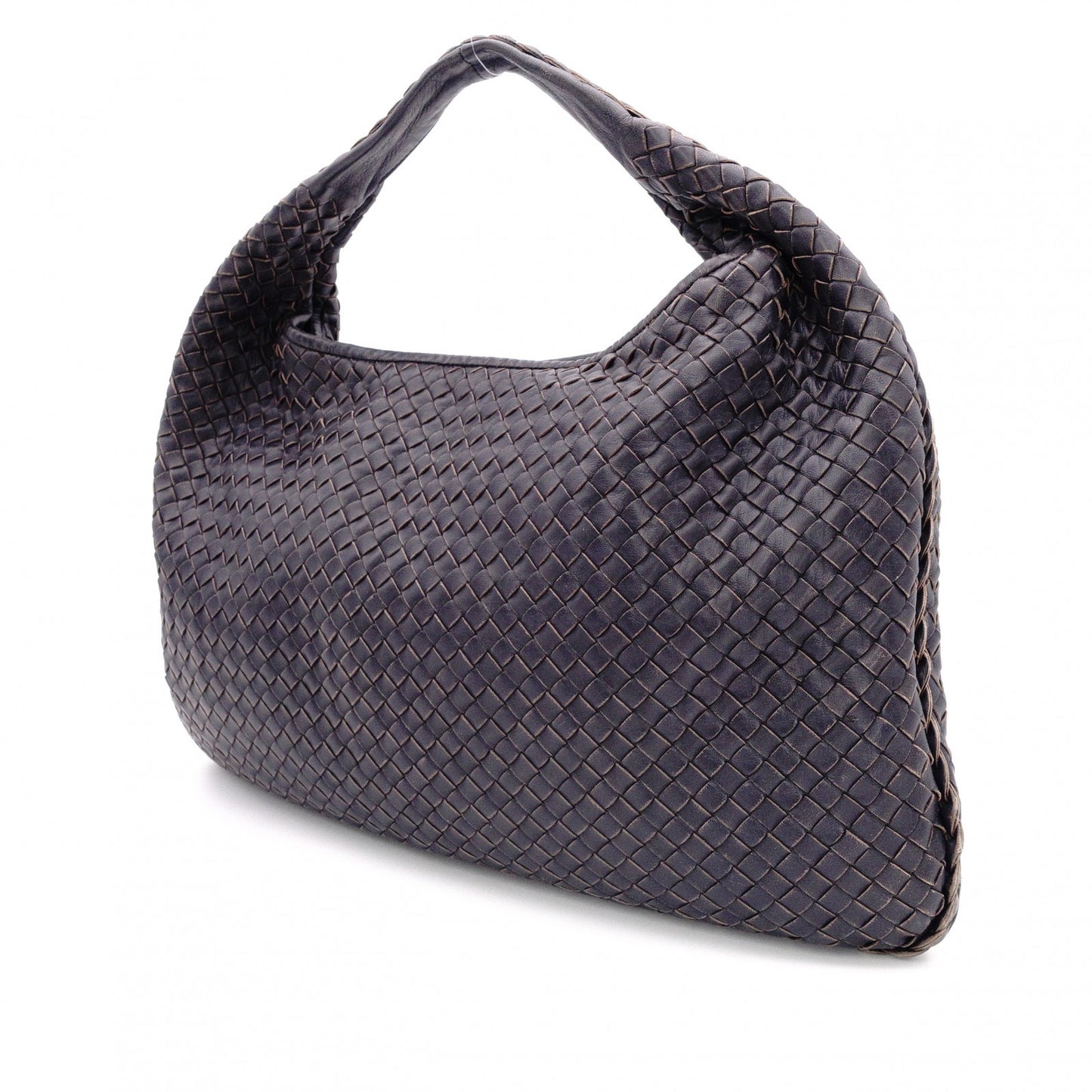 BOTTEGAVENETA Intrecciato Shoulder Bag, Leather, Purple