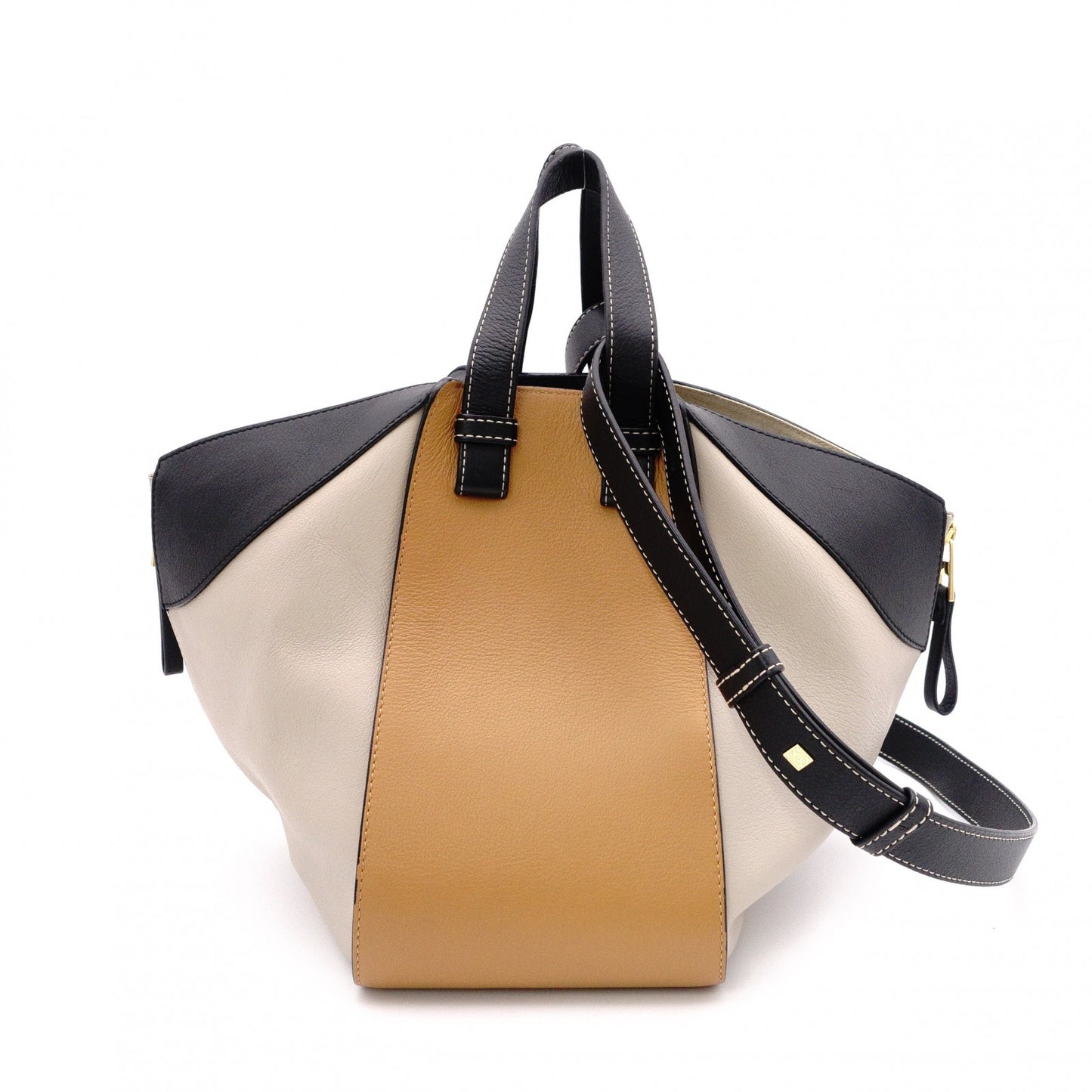 LOEWE Hammock Small Handbag, Leather, Brown, 2-Way, Anagram Shoulder Bag