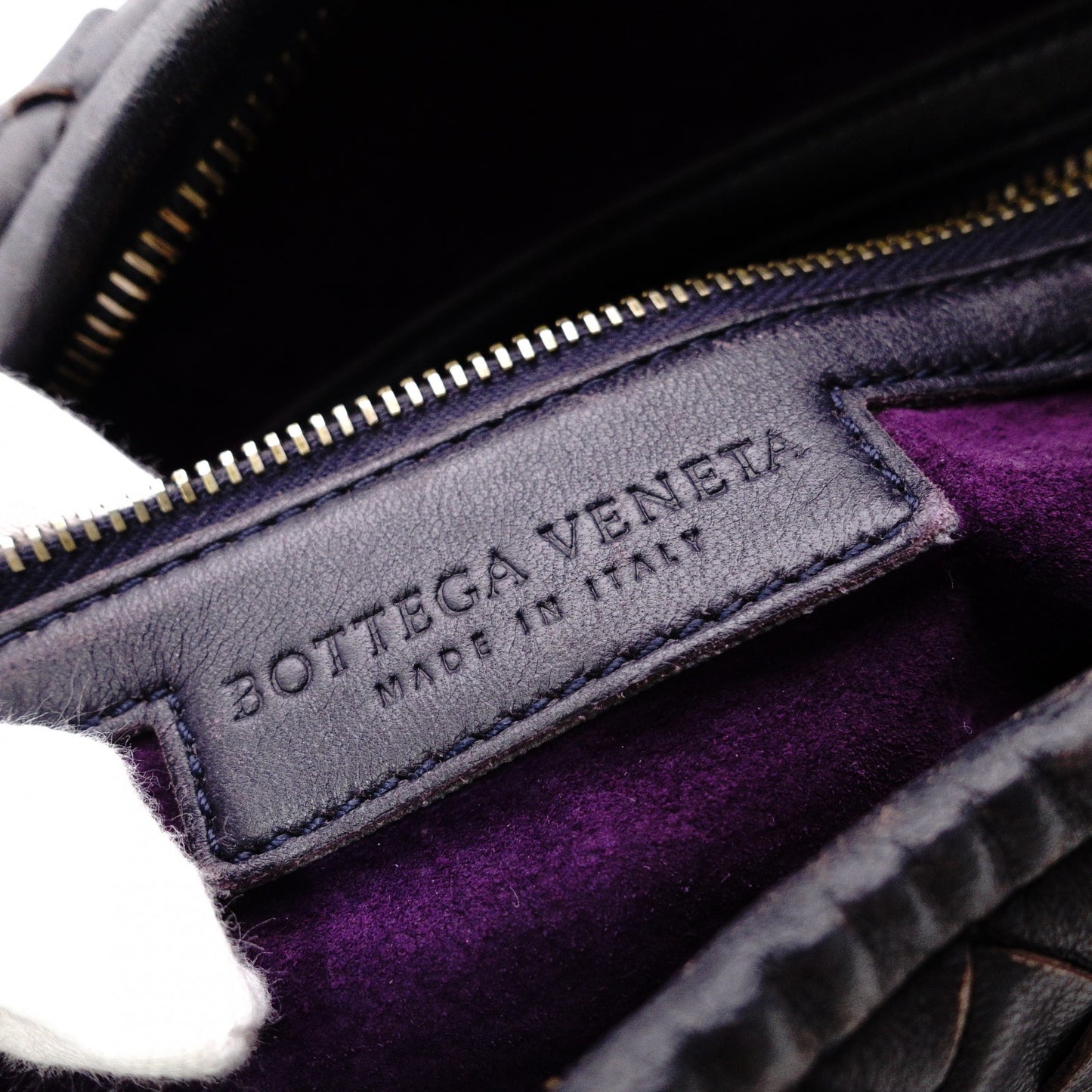 BOTTEGAVENETA Intrecciato Shoulder Bag, Leather, Purple