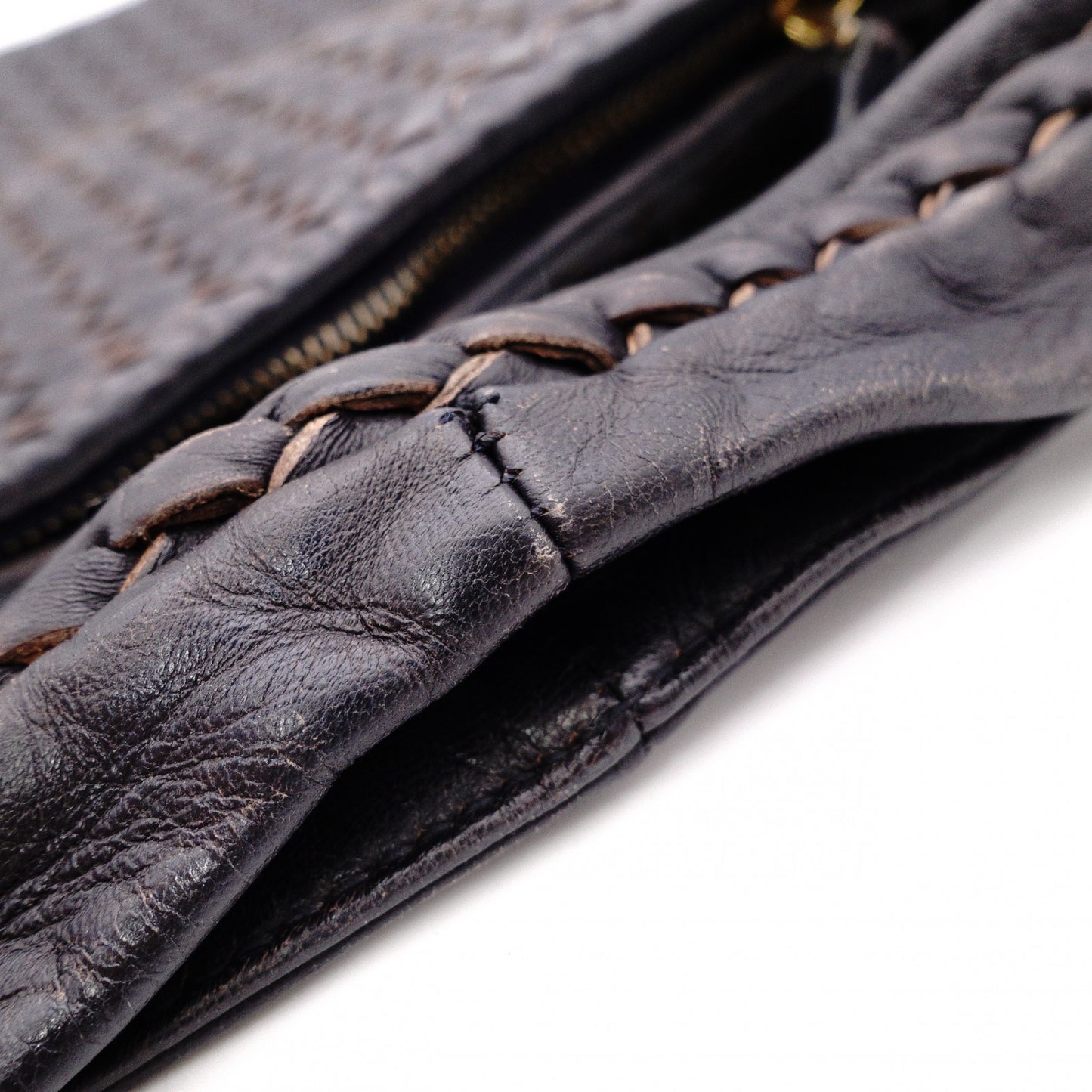 BOTTEGAVENETA Intrecciato Shoulder Bag, Leather, Purple