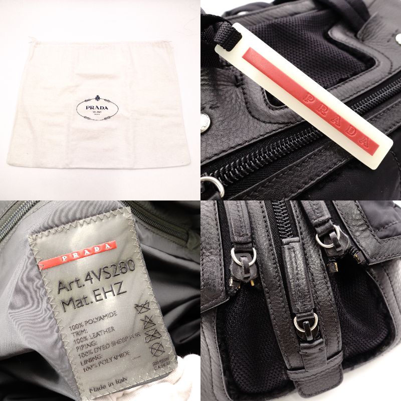 PRADA Handbag Nylon Black Women's Shoulder Bag